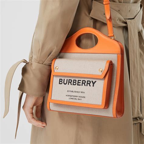 orange burberry bag|mini Burberry handbags canvas.